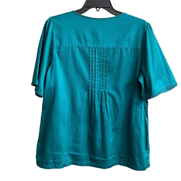 apt.9 Short Sleeve Women’s Green Blouse Size Large - Picture 2 of 11